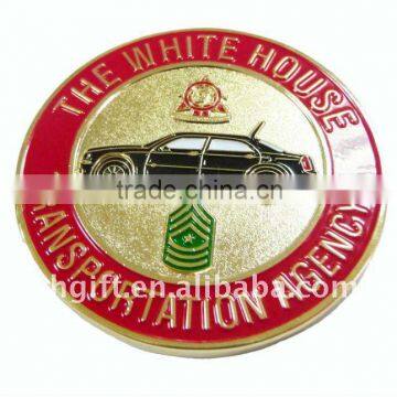 car model with gold finish commemorative coin