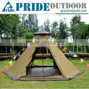 Camper Trailers Indian Double Pole Camping Layer 3 4 Person Rainproof Double Bell Tent