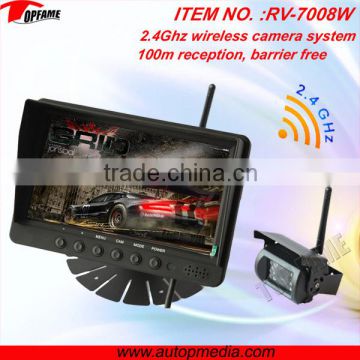 7"anti-interference wireless rearview camera system transmitt and receiver for car