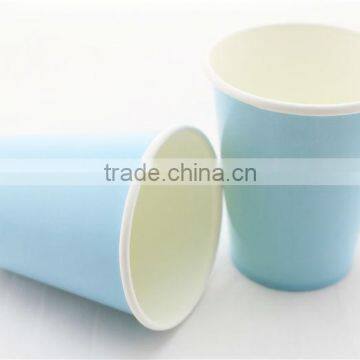 Disposable Solid Blue Drinking Paper Cups for Wedding Usage