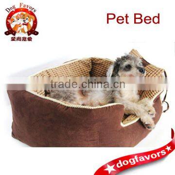 dog bed with washable cover,High-end Brown Fabric Pet Bed with Removable Cushion                        
                                                Quality Choice