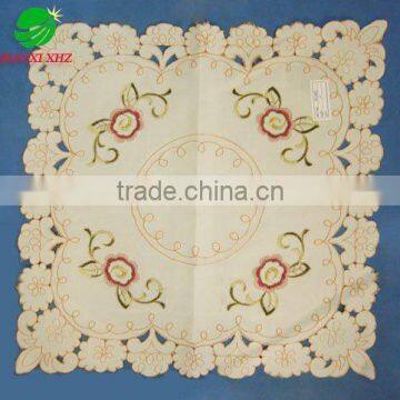 100%polyester doily with embroidery and cutwork houseware household textile