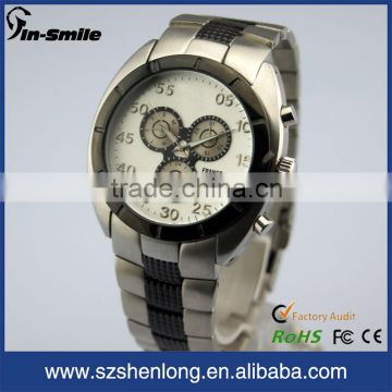 2013 fashion stainless steel case back water proof watch