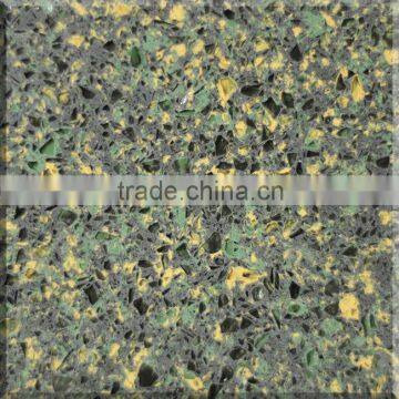 New green quartz stone, artificial stone kitchen top, slab