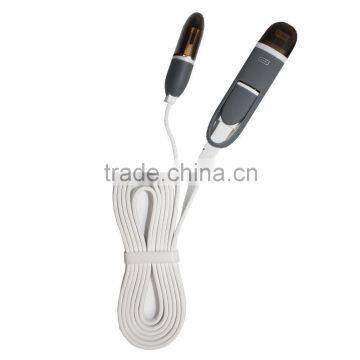 High quality cable for iphone 6, 2 in 1 data cable with high quality