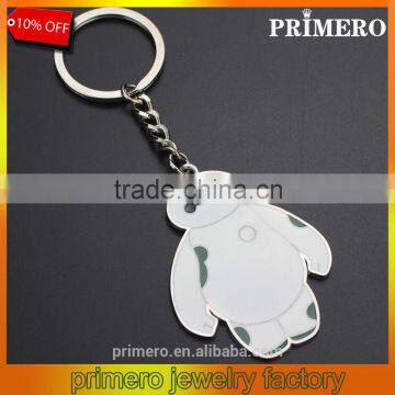 Big Hero 6 Baymax Keyring Fashion Cotton Cute Anime metal robot key chain