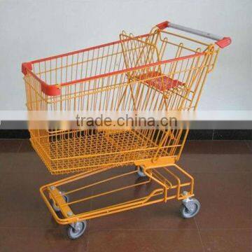 Asian style Supermarket metal shopping trolley