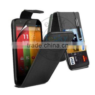 NEW COUPLE FLIP CASE FOR MOTOROLA MOTO G VERTICAL COVER SKIN WITH CARD HOLDER