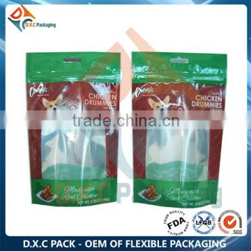 Dog Food Packing Clear Front Resealable Bag