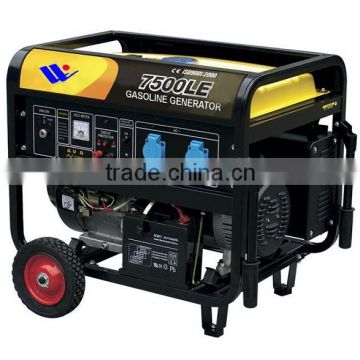 Portable petrol power generator with wheel