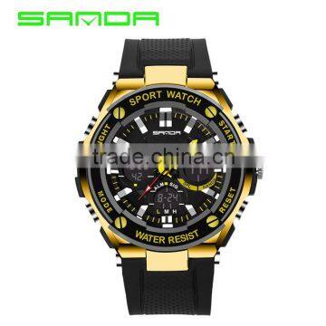 2016 New SANDA Luury Brand Men Military Sports Watches Waterproof LED Date Silicone Digital Watch For Men G style digital-watch