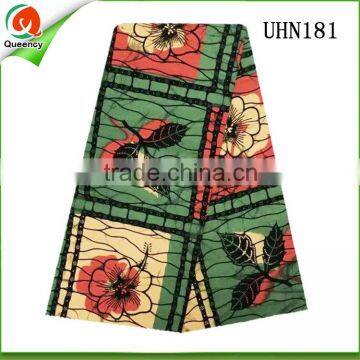 real wax print fabric hollandais fabrics printed flower and leaf pattern 2016 new style