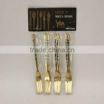 2014 High quality gold-plated stainless cutlery