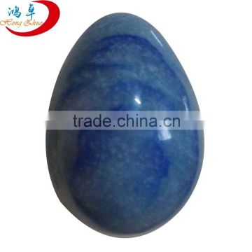 Hot sell blue aventurine jade eggs in semi-precious stone crafts