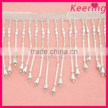 newest beaded fringe trim for wedding dress WTP-1299