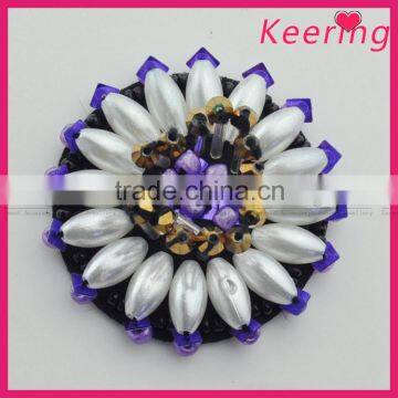 factory price white pearl appliques for dress WPHB-032