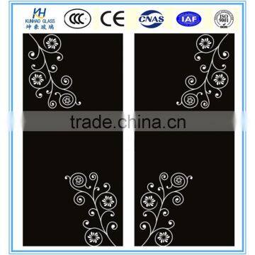 Red White Black Office and Coffee Table Tempered Paint Glass photo-6