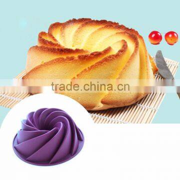 big swirl shape silicone butter cake mould kitchen baking tools