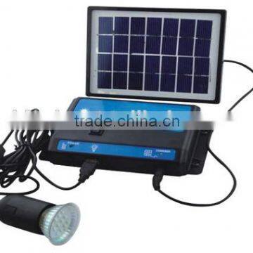 solar home lighting system for lighting indoor with LED bulb