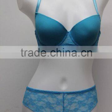 Custom Make Design Sexy Girl's Underwear Transparent Women's Lingerie Cotton Hot Sexy Bra Panty Set photo-4