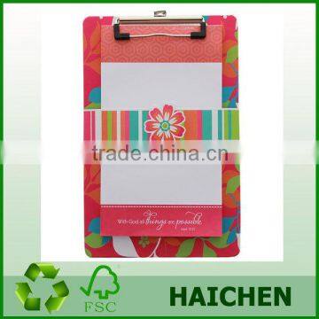 Recycled Plastic Clipboard with 1-Inch Capacity, Pink, Letter/A4 Size