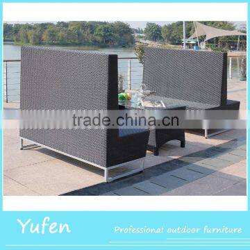 Modern high backrest rattan chair used bar furniture