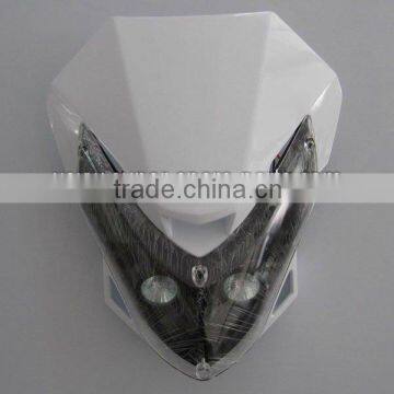 dirt bike white cover led h4 motorcycle headlight