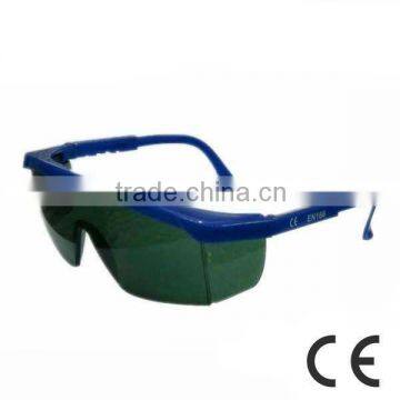 2016 hot selling CE safety glasses EN 166 safety glasses PC lens blue frame safety glasses Anti UV safety glasses for sales