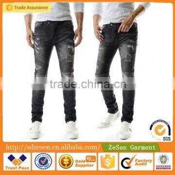 Square Zero Red Rip Cotton Jean Wholesale CN Rip Apparel For Men