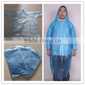 PE disposable cheaper rain raincoat/poncho