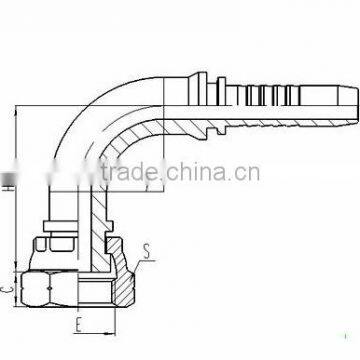 90 degree elbow bsp Male Flat Seat hydraulic hose fitting 22291