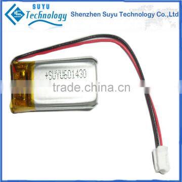 601430 Li polymer battery/3.7v li ion polymer battery 180mah