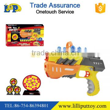 Creative design plastic soft bullet gun toy for kids