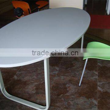 oval-shaped meeting table/school furniture