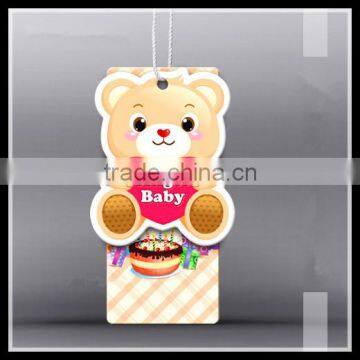 Beautiful Cartoom Bear Cheap Hangtag Design Paper Tag Shoes Backpack Clothing Jeans