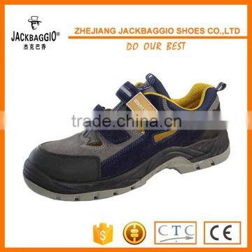 Black Microfiber Leather Upper PU Outsole Steel Toe Cap Sandal Safety Shoes photo-2
