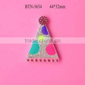 2015 Hot selling factory price new style 44*32mm rhinestone button fashionable decorations in stock (btn-5634)