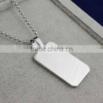 Low price and high quality stainless steel rectangle dog tags jewelry
