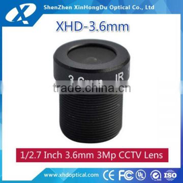 China Top 10 Lens Manufacturer 1/2.7 inch f2.5 m12 3mp cctv lens 3.6mm for CCTV Camera