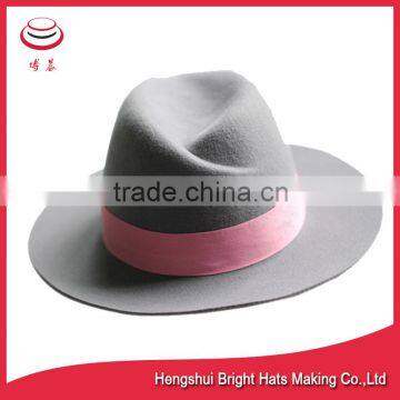 Wholesale Ladies Fashion 100% Wool Felt Fedora Hat