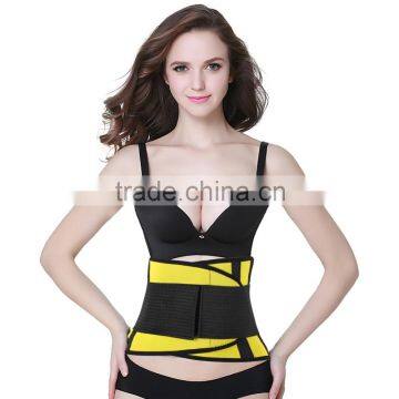 Big Stock Universal Fat Burning and Slimming Sexy Black and Yellow Waist Trimmer Belt