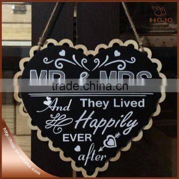 Wedding Decoration Heart Wood Pendant