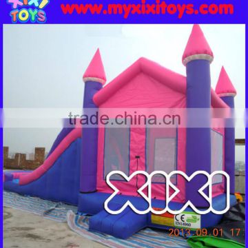 2016 Pink color inflatable bouncy castle, inflatable bouncer combo