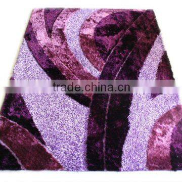 new multi-structure purple polyester shaggy carpets