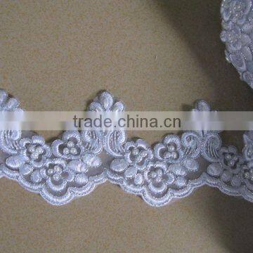 bridal lace trimming/white alencon lace trim/wedding lace trim/bridal beaded lace trim ivory/big heavy lace swiss voile lace