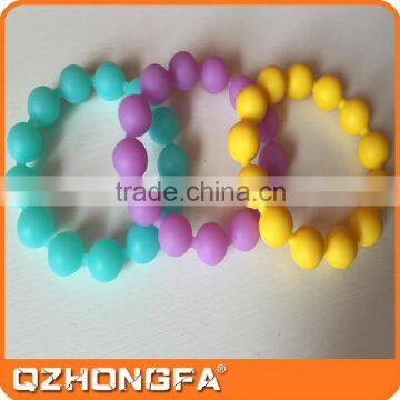 Hot new arrived factory prices silicone rubber beads bracelets