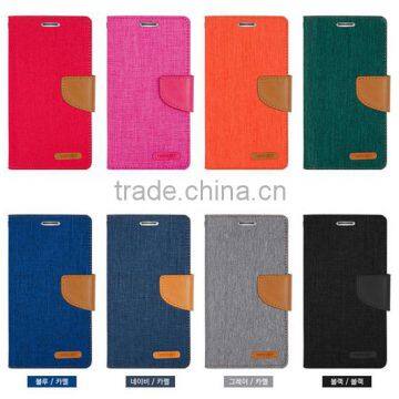 Canvas Diary Mobile Phone Cover Case With Card Slot For Iphone 6 Plus