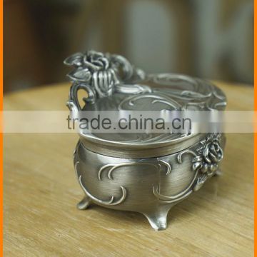 2890S-P rose vine leaf carved chic mini metal jewelry box jewelry box elegant decorations