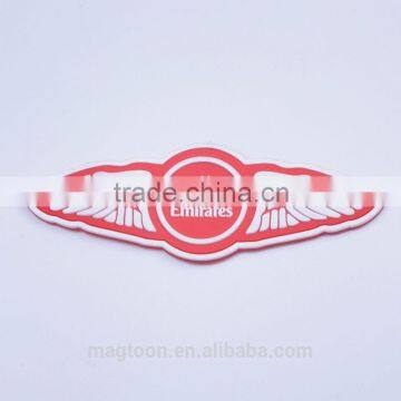 customized creative wings design Emirate 3d rubber pvc kids fridge magnets