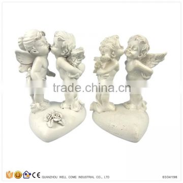 Cheap Modern Valentine Gifts Angel Kissing Dolls Boy &amp; Girl Love